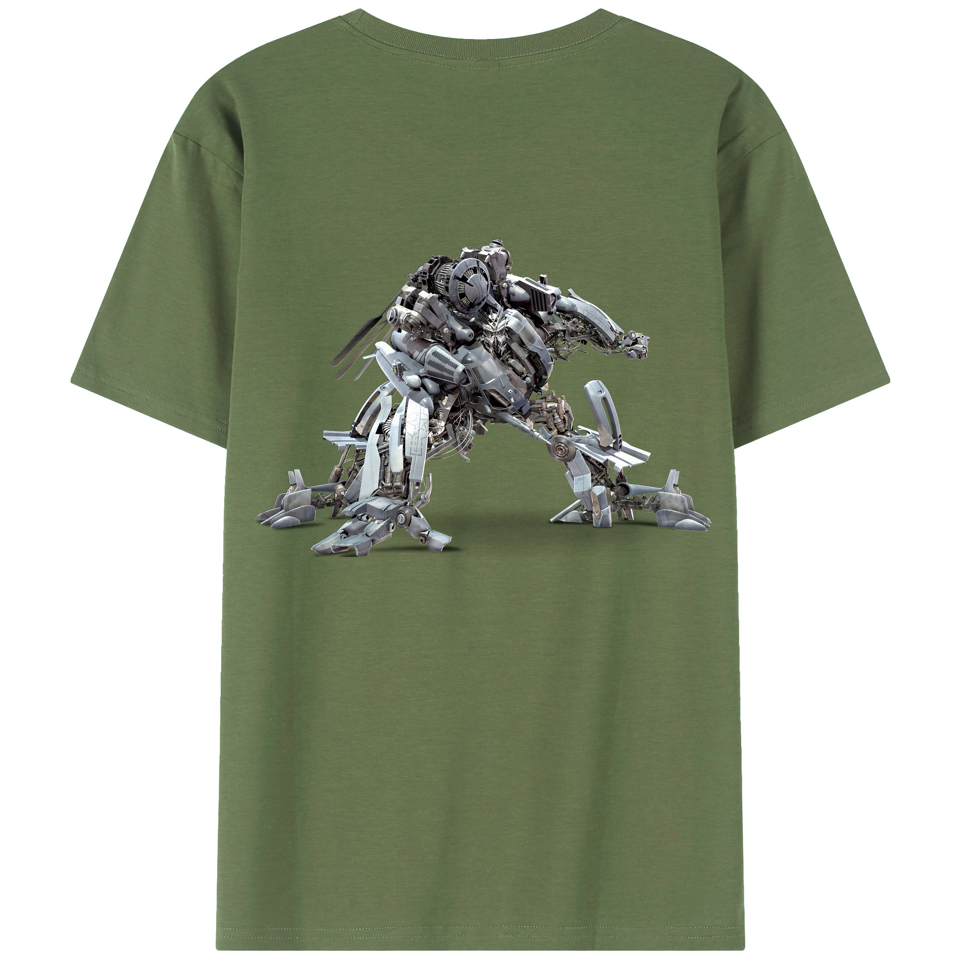 （画像用） Transformers トランスフォーマー 綿100％ メンズ半袖Tシャツ（バックプリント） 通気性